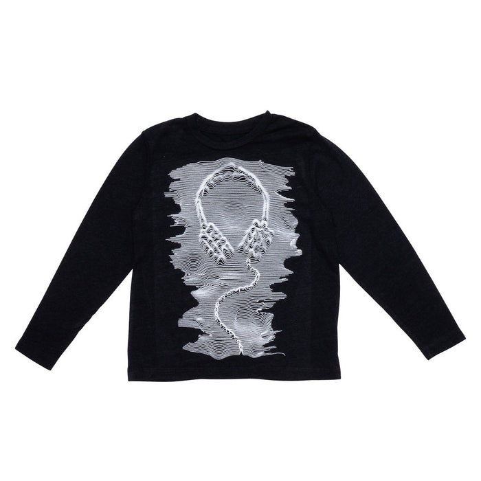 california vintage Ecouteur Crew Neck Tee LS Charcoal