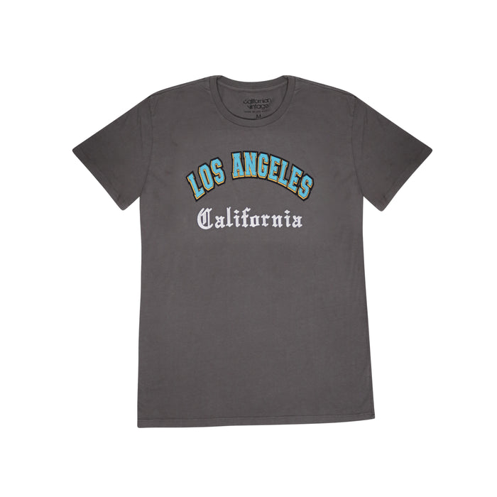 california vintage Letterman M Tee Charcoal Charcoal