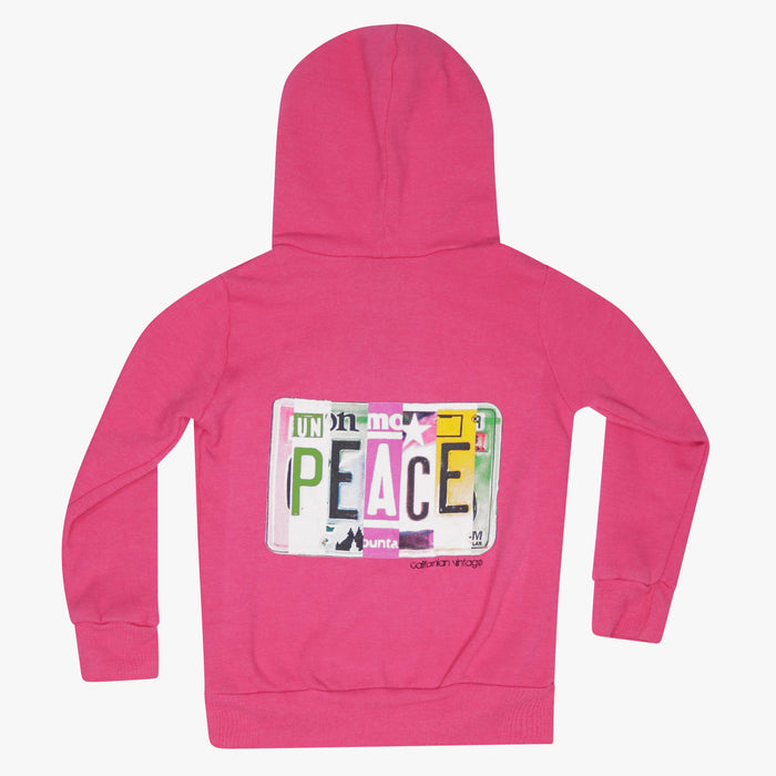 california vintage License Zip Up Hoodie Fushia Fushia