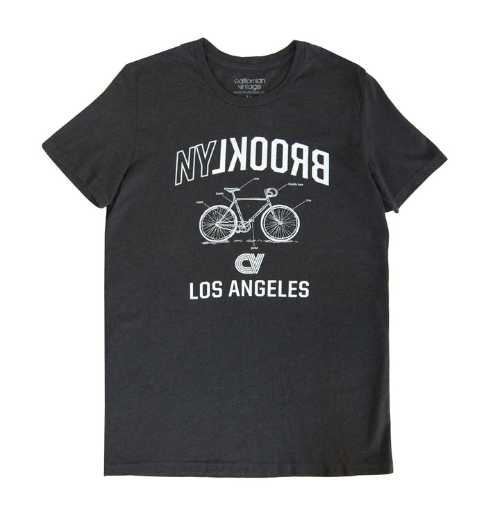 california vintage Messenger Crew Neck Tee Charcoal