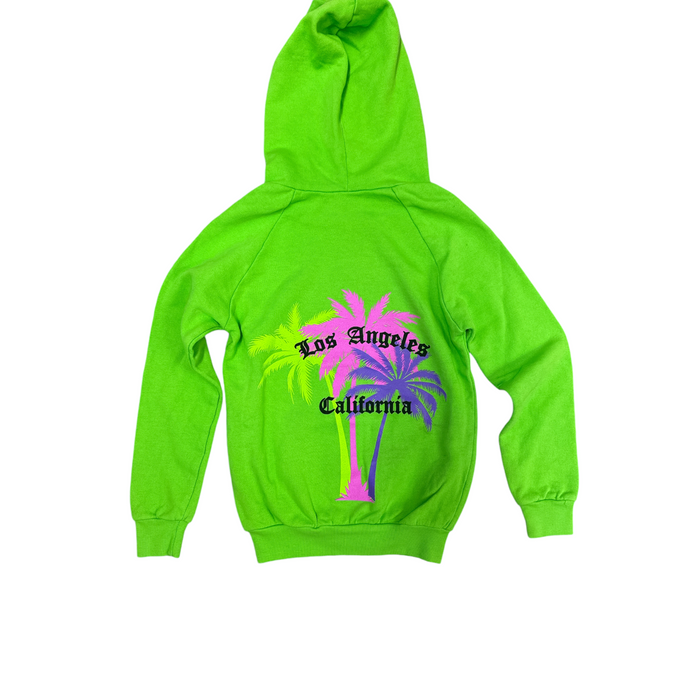 california vintage Palms L.A. W Hoodie Fluo Green Fluo Green