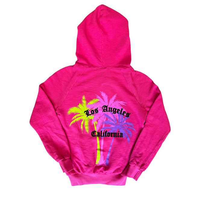 california vintage Palms L.A. W Hoodie Fushia Fushia