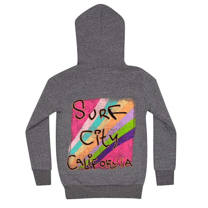 california vintage Spray L.A. W Hoodie zip Heather Grey