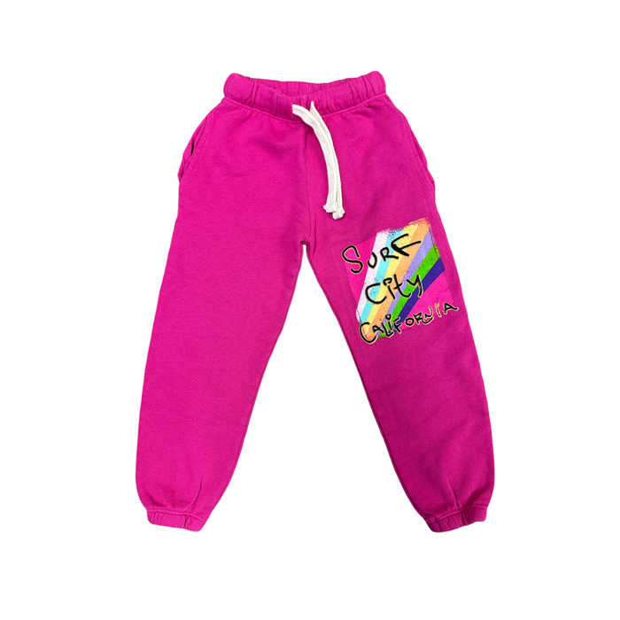 california vintage Spray L.A. W Sweatpants Fushia Fushia