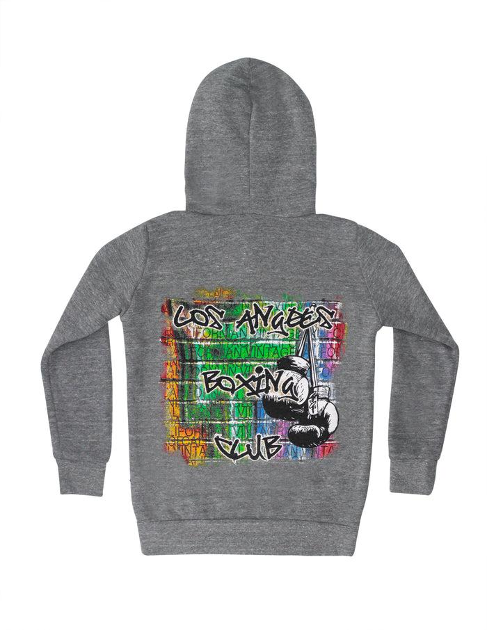 california vintage Street Art Zip Up Hoodie Hgrey Heather grey