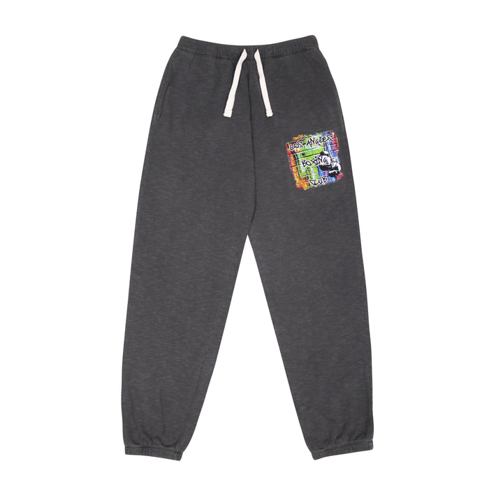 california vintage Streetart Sweatpants Washed Black