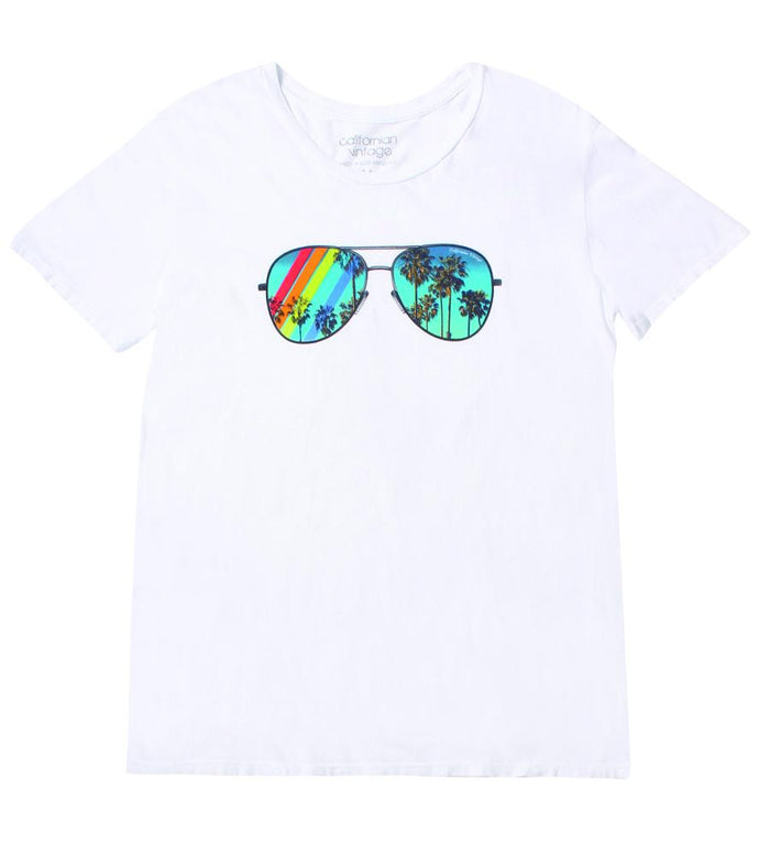 California Vintage Sunglasses Crew Neck Tee Midnight