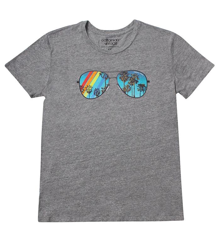 california vintage Sunglasses Crew Neck Tee Midnight