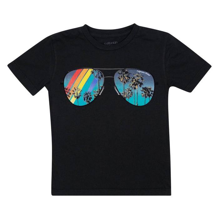 california vintage Sunglasses Tee Charcoal Charcoal