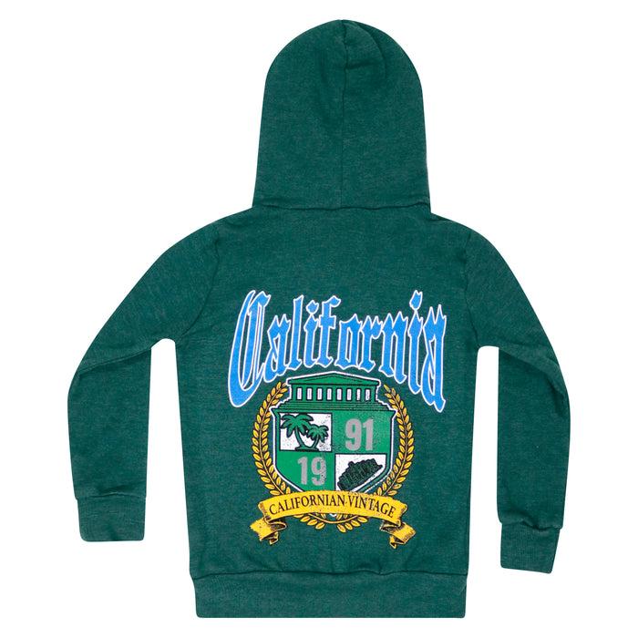 california vintage University M Zip Up Hoodie Forest