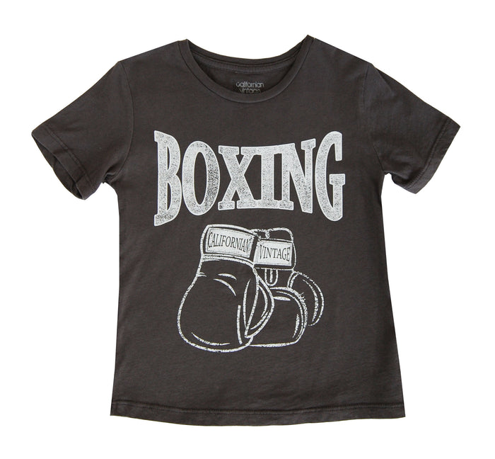 california vintage Vintage Gloves Crew Neck Tee Wash black