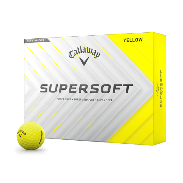 Callaway Golf 2025 Supersoft Yellow Golf Balls | Golf Balls
