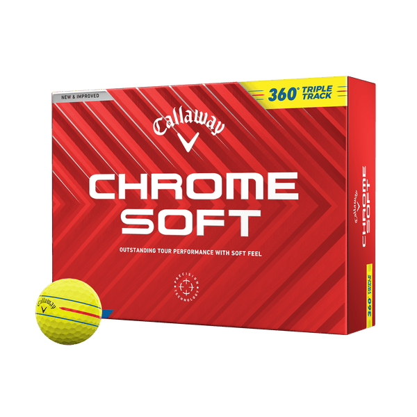Callaway Golf Chrome Soft 360 Triple Track Yellow Golf Balls