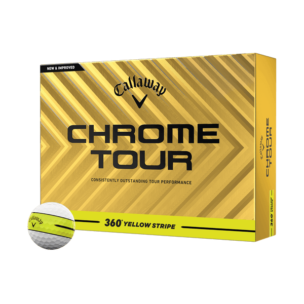 Callaway Golf Chrome Soft 360 Yellow Stripe Golf Balls