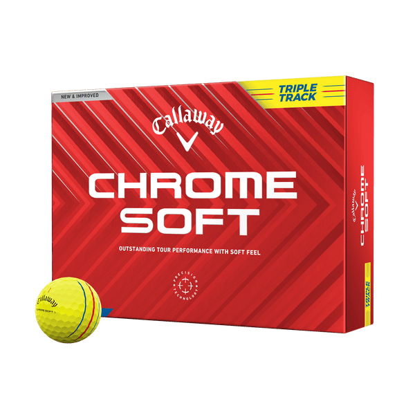 Callaway Golf Chrome Soft Triple Track Yellow Golf Balls