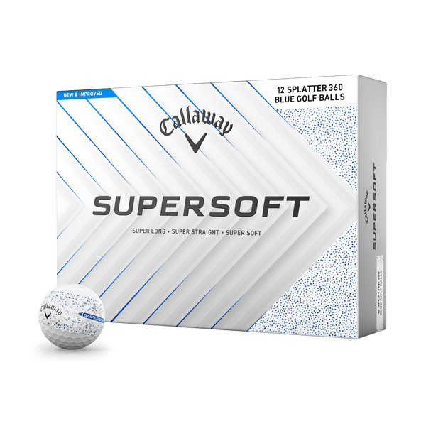 Callaway Golf Supersoft Splatter 360 Blue Golf Balls