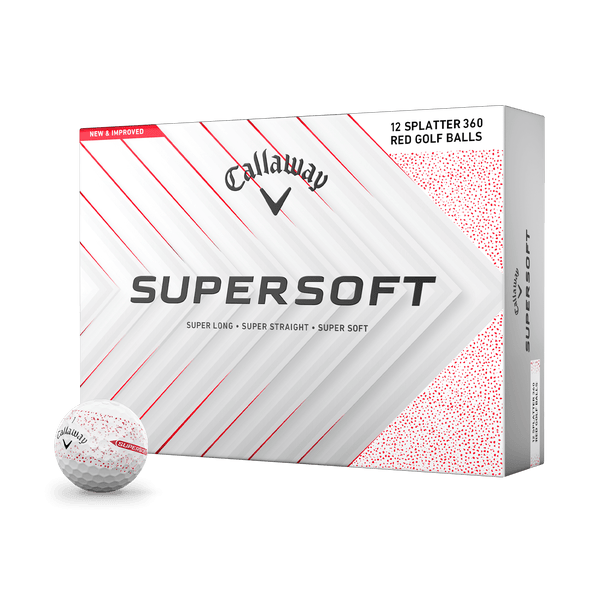 Callaway Golf Supersoft Splatter 360 Red Golf Balls