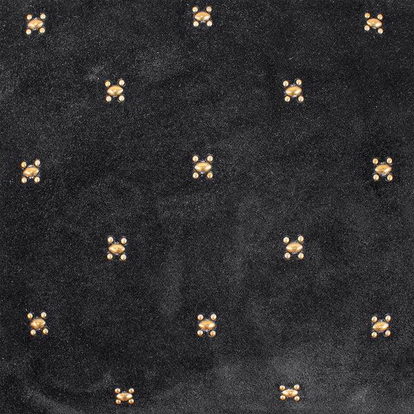 Calleen Cordero Abeja 26" X 16" Pillow Case Abeja Art - Black Suede W/ Brass