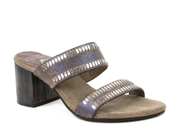 calleen cordero Adella 50 Heel Blue Pearl Cracked w/ Nickel Art