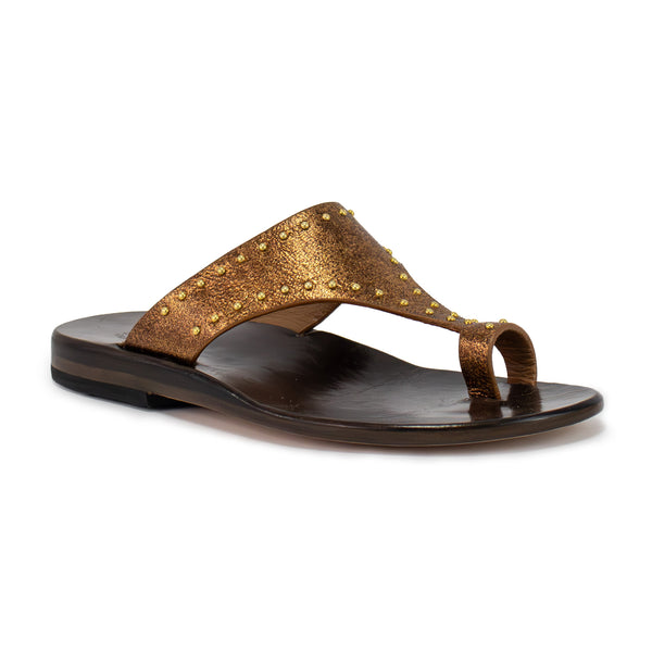 calleen cordero Alpha Sandal Otago Tobacco w/ Brass Art