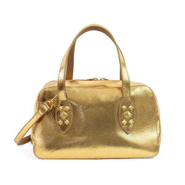 Calleen Cordero Angie Handbag Black Belmont W/ Nickel Art