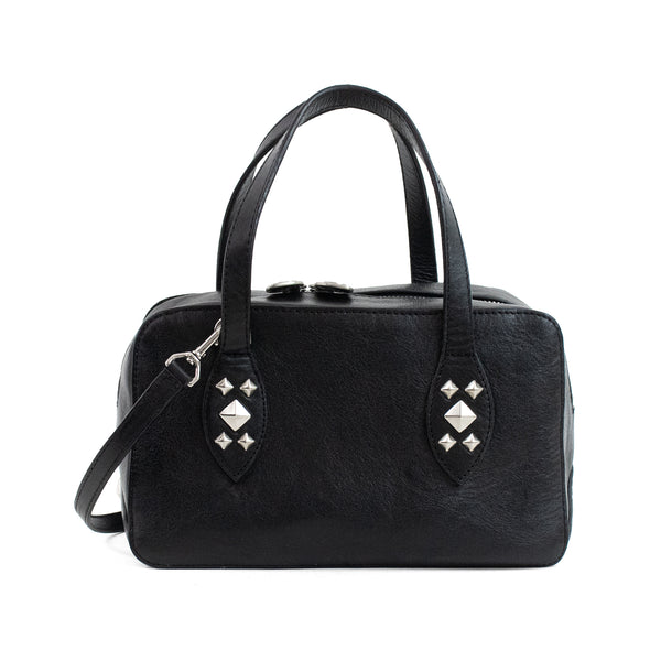 calleen cordero Angie Handbag Black Belmont w/ Nickel Art