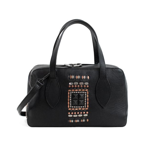 calleen cordero Angie Kenji Handbag Black Belmont w/Copper - Nickel & Black Art