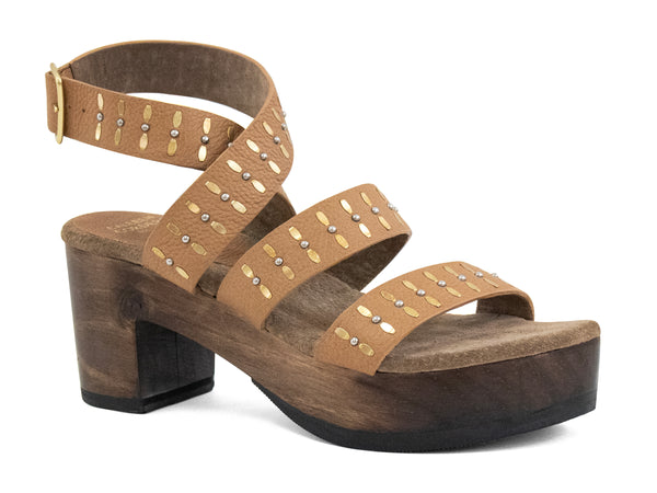 calleen cordero Asha Heel Natural Nappa w/ Brass & Nickel