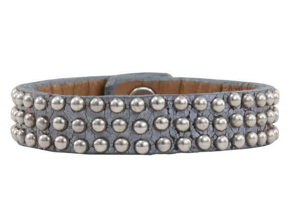 Calleen Cordero Athena .5" Bracelet Black Aniline W/ Brass Art