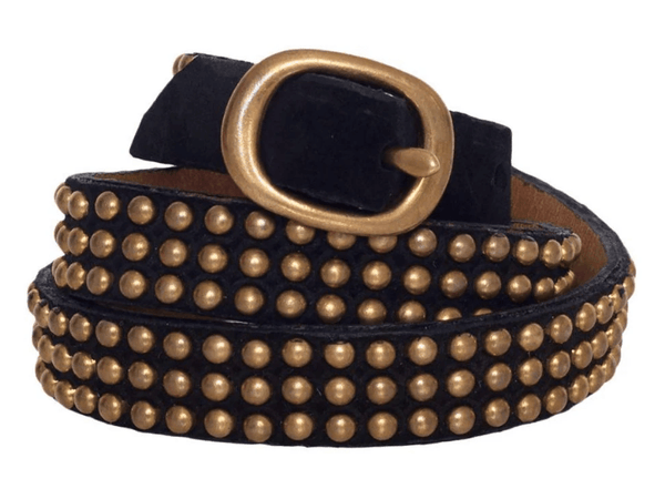 Calleen Cordero Athena .5" Triple Wrap Bracelet Rustic Gold Sheen W/ Brass Art