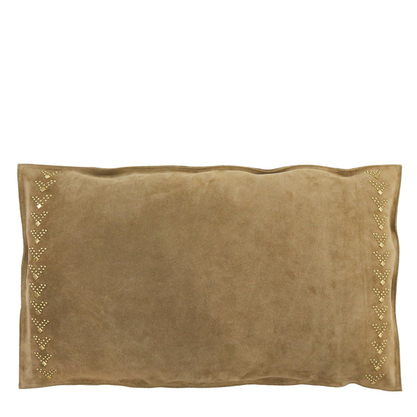 calleen cordero Atria 26" x 16" Pillow Case Atria Art - Arena Suede w/ Brass