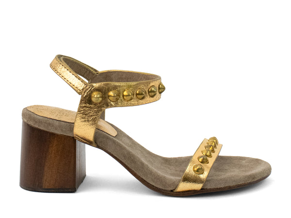 Calleen Cordero Bardot Heel Gold Mirror W/ Brass Art