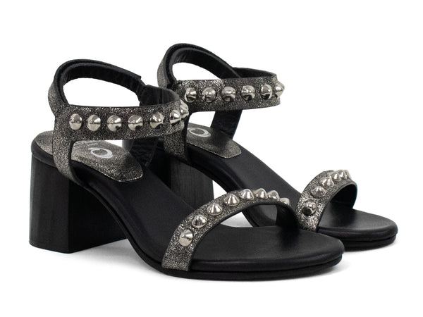 Calleen Cordero Bardot Heel Puerto Rico Silver W/ Nickel Art