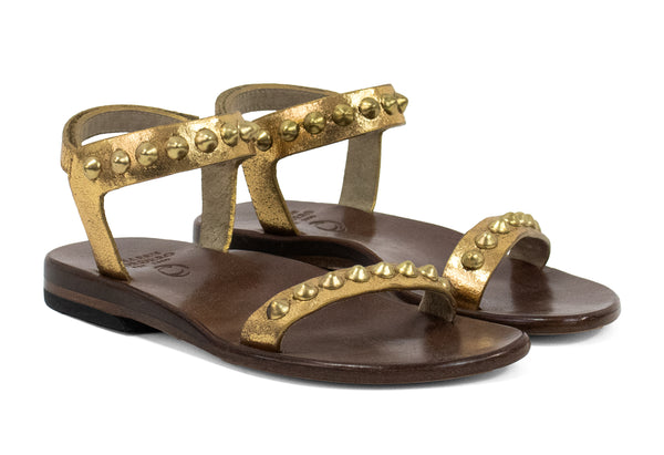 Calleen Cordero Bardot Sandal Silver Met W/ Nickel Art