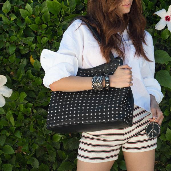 Calleen Cordero Blaze Easton Handbag Black Explorer W/ Black Art