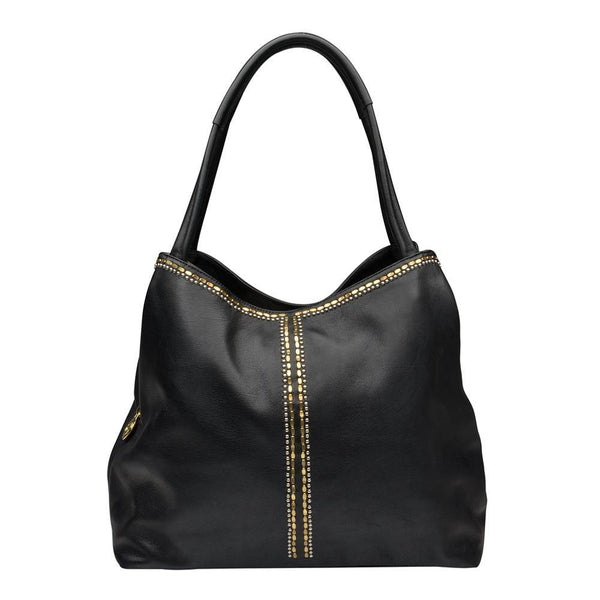 calleen cordero Blaze Handbag Black Belmont w/ Brass & Nickel