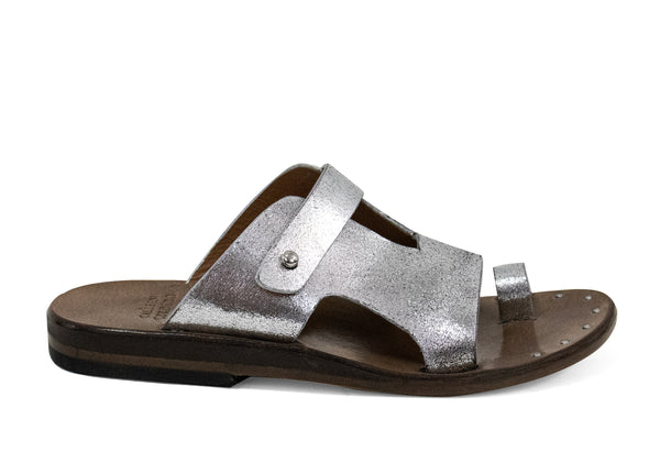 Calleen Cordero Bowie Sandal Silver Met W/ Nickel Art