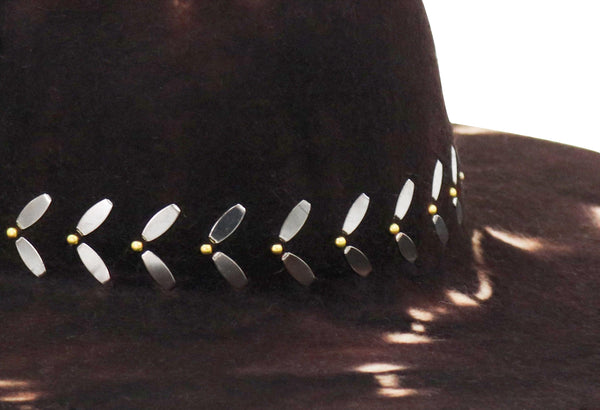 Calleen Cordero Cali Ennio Hat Brown Multi Tie-Dye W/ Nickel & Brass