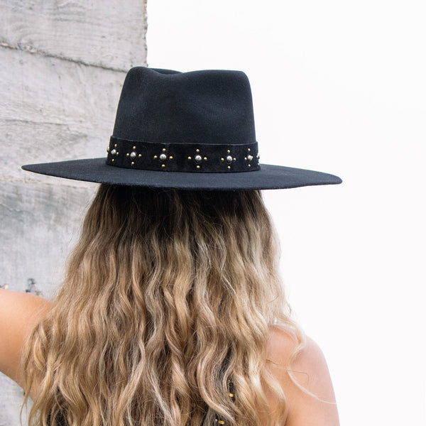 Calleen Cordero Cali Star Hat Black Wool W/ Black Art