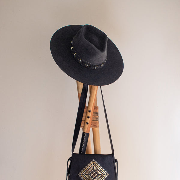 Calleen Cordero Cali Star Hat Black Wool W/ Black Art