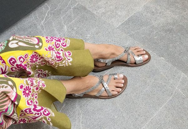 Calleen Cordero Amera Sandal Gold Met W/ Brass Art