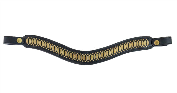 calleen cordero Concha Browband Black w/ Brass Art