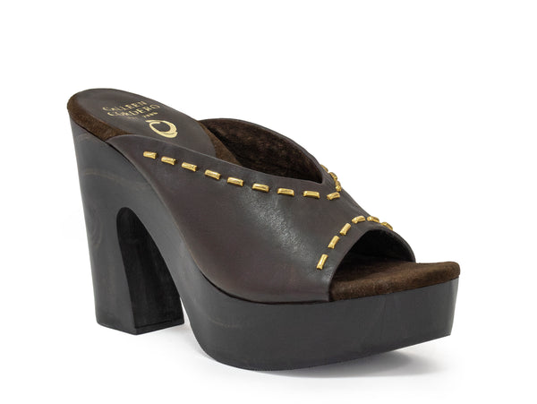 calleen cordero Nola Heel Brown Aniv w/ Brass Art