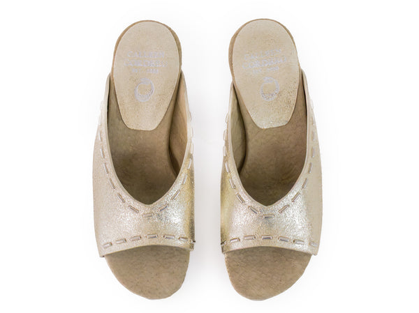 Calleen Cordero Nola Heel Dusty Gold W/ Nickel Art