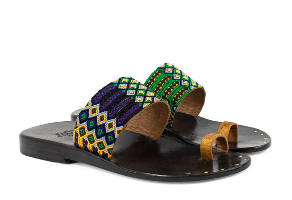 Calleen Cordero Papi Sandal Lunar Gold W/ Brass Art