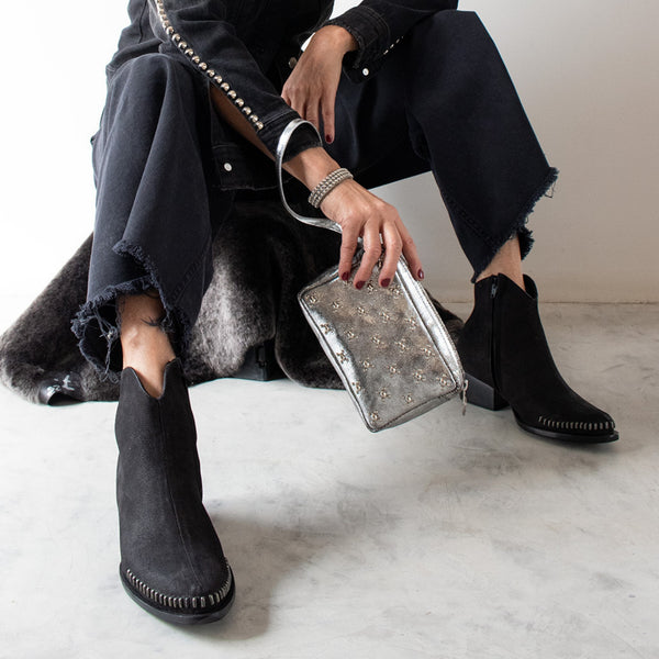 Calleen Cordero Ravi Boot Black Nubuck W/ Black Art