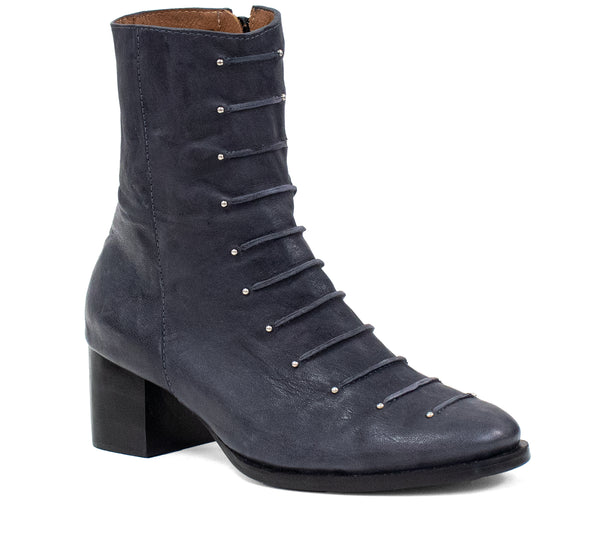calleen cordero Roan Boot Navy Cabra w/ Nickel Art
