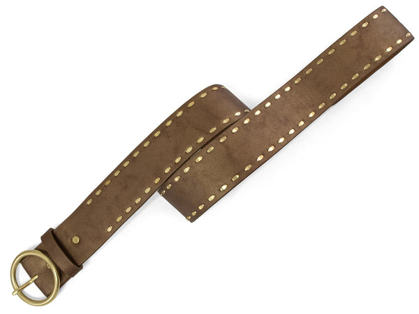 Calleen Cordero Ceci 1.75" Belt Bronze Vision W/ Brass Art