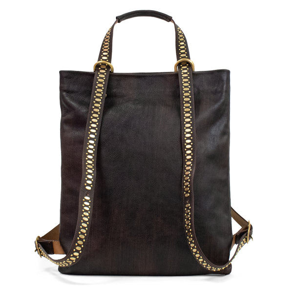 Calleen Cordero Chandi Concha Messenger Navy Apolo W/ Nickel Art