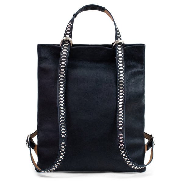 calleen cordero Chandi Concha Messenger Navy Apolo w/ Nickel Art